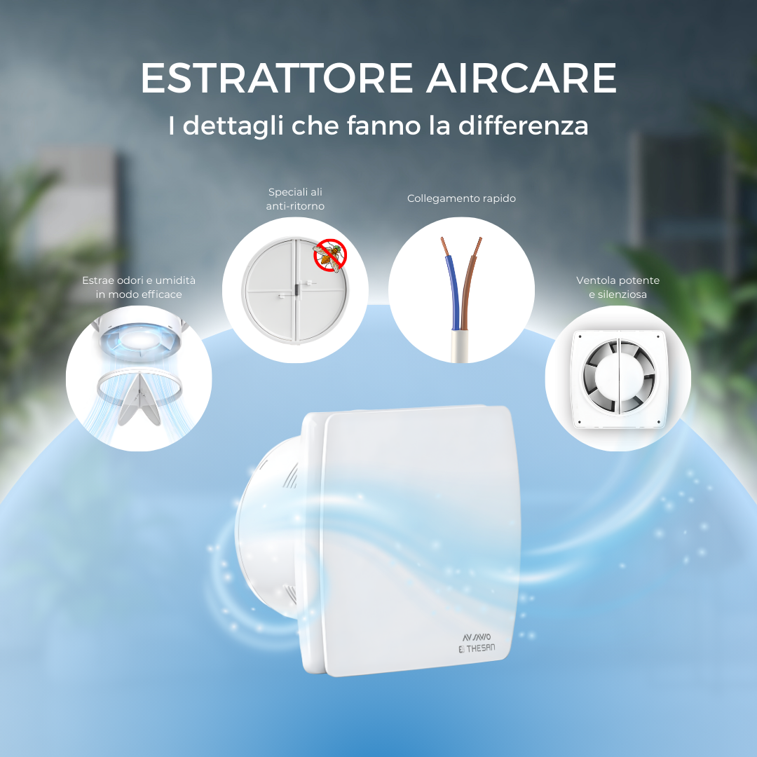 aspiratore bagno cucina Aew dettagli