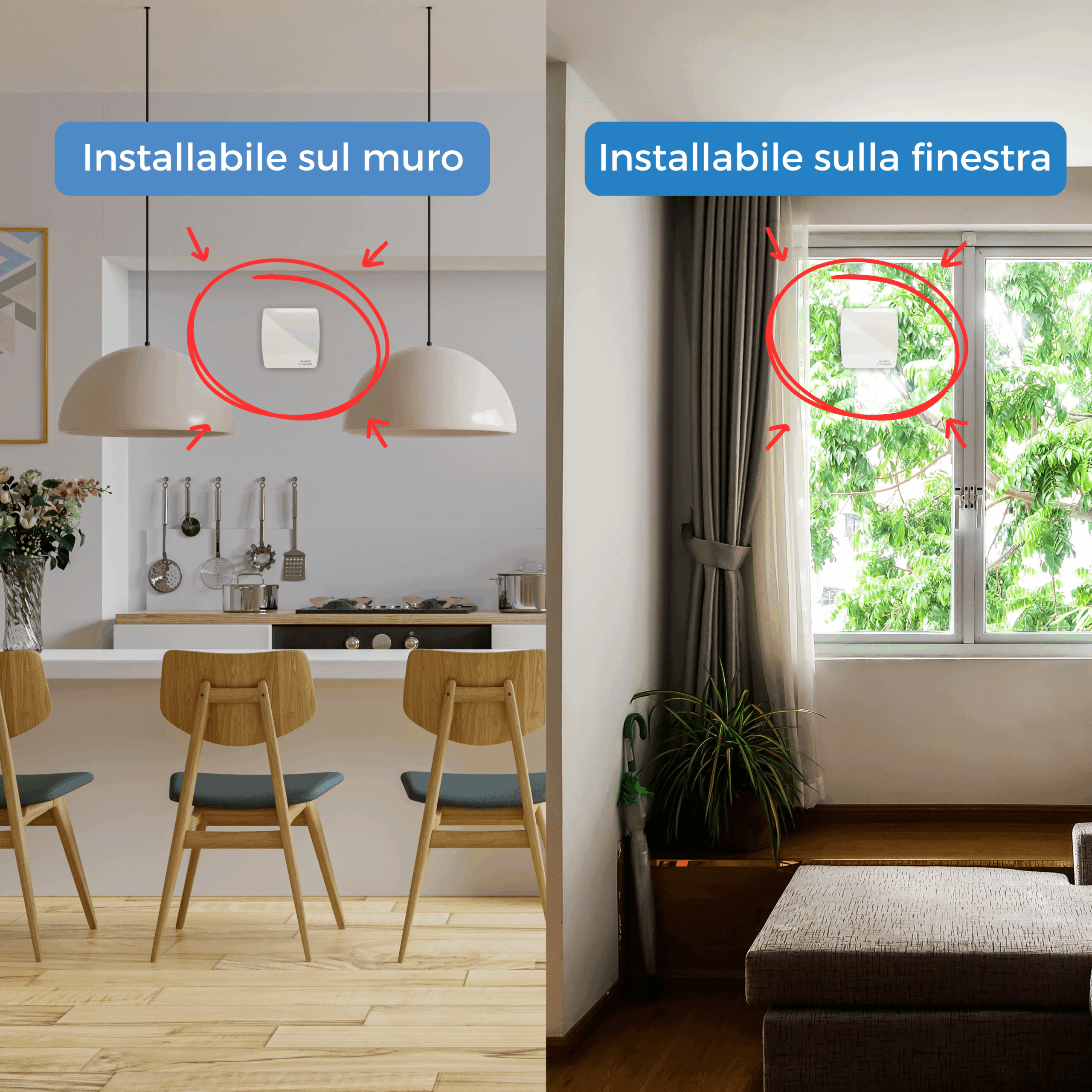 ventola estrattore odori e umidità cucina AEW